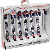 Forever Collectibles Candy Cane Dísz készlet, New York Giants