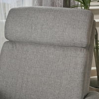 Noble House Damien Modern Fabric forwel ékezetes szék, szürke, acél