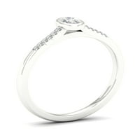1 5ct TDW Marquise Diamond 10K fehérarany klasszikus eljegyzési gyűrű