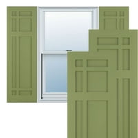 Ekena Millwork 15 W 65 H True Fit PVC San Juan Capistrano Mission Style Style Relixe Mount Racters, Moss Green