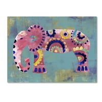 Védjegy Szépművészet 'Boho Elephant 4' vászon művészet nyári tali hilty