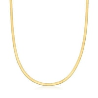& M 18K Sárga aranyozott sterling ezüst heringcsont lánc nyaklánc, 16 ” - 20”, Női, Unisex
