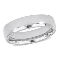 Miabella férfiak 14KT White Gold Comfort Fit Esküvői Band