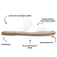 Journee Collection női Amata Tru Comfort Foam Lucite Strap Slap Sandals