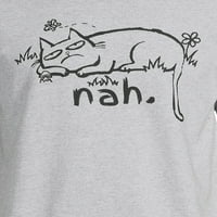 Humor férfiak és nagy férfiak nah macska grafikus póló