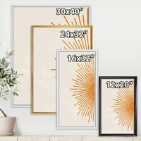 Designart 'Orange Nap nyomtatás a Bézs I' Modern keretes vászon fali művészet nyomtatás
