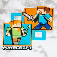 Minecraft Boys grafikus nyakkendő-festék pólók, 2-csomag, 4-18 méretű