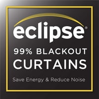 Eclipse Ronneby Stripe Blackout Grommet Tope egyetlen ablak függönypanel, fehér, 95