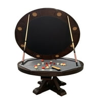 Playcraft Brazos 3-in-talapzat asztal székekkel, viharvert Fekete játék Biliárd