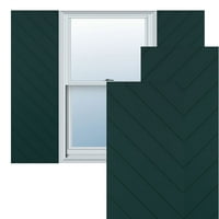 Ekena Millwork 12 W 71 H True Fit PVC DIAGONAL SLAT modern stílusú rögzített redőnyök, termálzöld