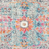 Művészi szövők Harput Medallion Runner Area Rug, Aqua, 6'7 9 '