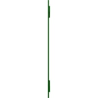 Ekena Millwork 23 W 35 H True Fit PVC Négy tábla távolságra helyezett tábla-N-Batten redőnyök, Viridian Green