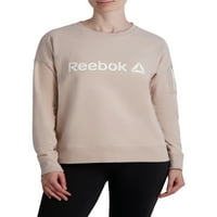 Reebok női szintű legénység előtti pulóver szövött cipzáras kar zsebével