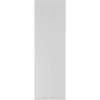 Ekena Millwork 18 W 62 H True Fit PVC Két egyenlő sík paneles redőnyök, alapozva