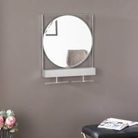 Antrinette kortárs stílusú dekoratív tükör W tárolás ezüst kivitelben w tükör