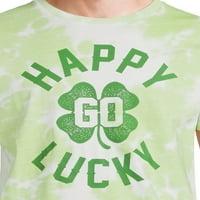 Szent Patrik napi férfiak és nagy férfiak szerencsés és boldog go szerencsés grafikus pólók, 2 csomag