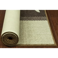 Alapok a hagyományos levélblokk rozsda barna nyomtatott beltéri szőnyeg, 7 '10'