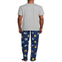 Pokémon férfiak vadon fellépő alvásruhakészlet, 2 darab, S-2XL méretek