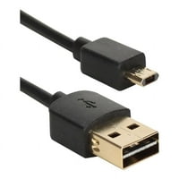 3ft Premium reverzibilis USB reverzibilis Micro-USB Sync & Gyors töltő fekete kábel okostelefonok & tabletta