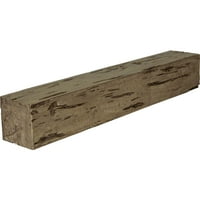 Ekena Millwork 8 H 8 D 60 W Pecky Cypress Fau Wood kandalló kandalló, természetes hamu