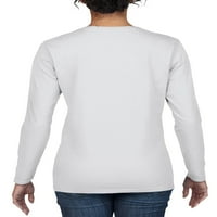 Gildan női nehéz pamut klasszikus hosszú ujjú póló