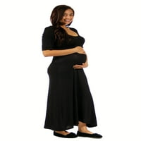 24- Kényelmes ruházat női szülési könyök maxi ruhája