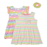 Freestyle Revolution Baby & Toddler Girls ruhák ingyenes Scrunchie-vel, 2 csomaggal