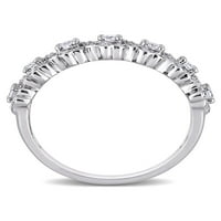 Carat T.W. Diamond 10KT Fehér Arany hétköves évforduló gyűrű