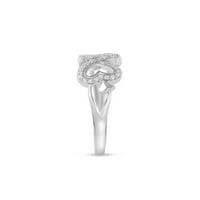 Imperial 1 8ct TDW Diamond Twin Heart Ring 10K fehéraranyban