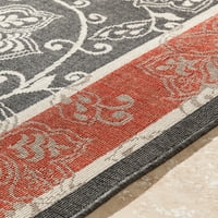 Művészi szövők Aoraki fekete 5'3 Kerek hagyományos határterület szőnyeg