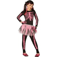 Lány rózsaszín csontváz közepes halloween öltözködési szerepjáték jelmez