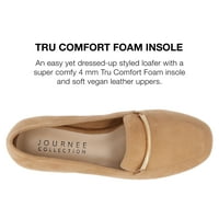 Journee Collection Womens Wrenn Tru Comfort Faam csúszás a négyzet alakú lábujj -loafer lakásokon