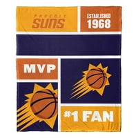 Phoeni Suns NBA colorblock személyre szabott selyem tapintású takaró
