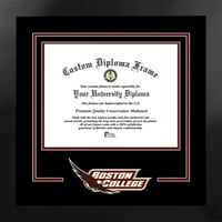 Boston College 15.8 w 12.8 h Eagles Spirit Diploma Manhattan fekete keret bónusz Campus képek litográfia