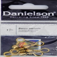 Danielson Barrel forgó halászati kiegészítő, Sárgaréz, Méret 1, 4-csomag
