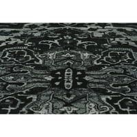 Mohawk otthoni prizmatikus emiko fekete tradicionális díszes precíziós nyomtatott terület szőnyeg, 8'x10 ', fekete