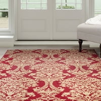 Somerset otthoni virágos hagyományos terület szőnyeg, piros, 8 '10'