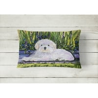 Carolines Treasures SS8430PW Coton de Tulear dekoratív vászon szövet párna, 12h x16W, Többszínű