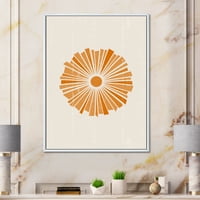 Designart 'Orange Radiant Sun i' Modern keretes vászon fali művészet