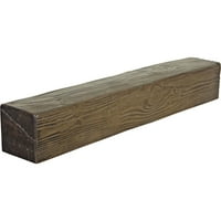 Ekena Millwork 8 H 10 D 48 W Sandflasztált Fau Wood kandalló kandalló, természetes hamu