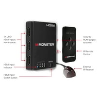 Monster 4-eszköz HDMI kapcsoló és távirányító