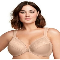 Glamorise Teljes Ábra Molett Wonderwire Elülső Bezárása Melltartó Underwire 1245