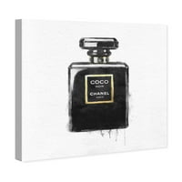 A Runway Avenue divat és a glam fali művészet vászon nyomtatványok 'noir' parfümök - fekete, szürke