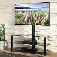 A forgó padló TV-állvány tartóval, magassági állítható 3-in-síkképület-szórakoztató állvány a plazma LCD LED-es vagy ívelt képernyő