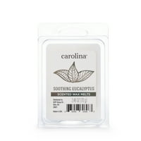Carolina gyertya nyugtató eukaliptusz 2. oz wa olvadás, aromaterápia, kocka, fehér