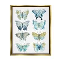 Csatlakozó változatos pillangók és lepkék rovarok állatok és rovarok festés arany úszó keretes művészeti nyomtatási fal művészet