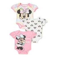 Disney Minnie Mouse Baby Girl Bodysuits, 3-Pack, Méret 0 3 hónap