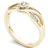 1 6ct tdw gyémánt 10k sárga arany bypass eljegyzési gyűrű