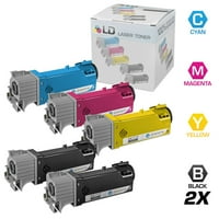 Kompatibilis Dell 2155CN 2150CDN 2150CN 2155CDN TONER PATRINGE-k halmaza: Black 331-0719, CIAN 331-0716, Magenta 331- és sárga