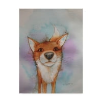Védjegy képzőművészet 'Nosey Fox' vászon művészet Angie Livingstone